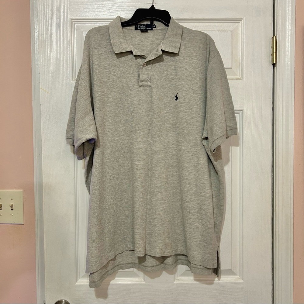 Polo Ralph Lauren Short Sleeve Men’s Shirt Gray Size Xxl-2x